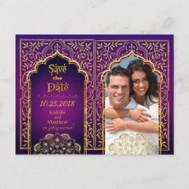 Bollywood Arabian Nights Save the Date Ankündigungspostkarte
