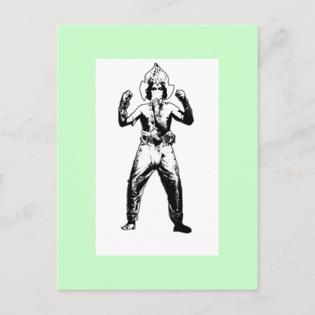 Bollywood Ganeesh Postkarte (Vorderseite)