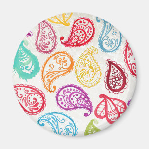 Bollywood Indisch Paisley Trendiger Regenbogen Mag Magnet