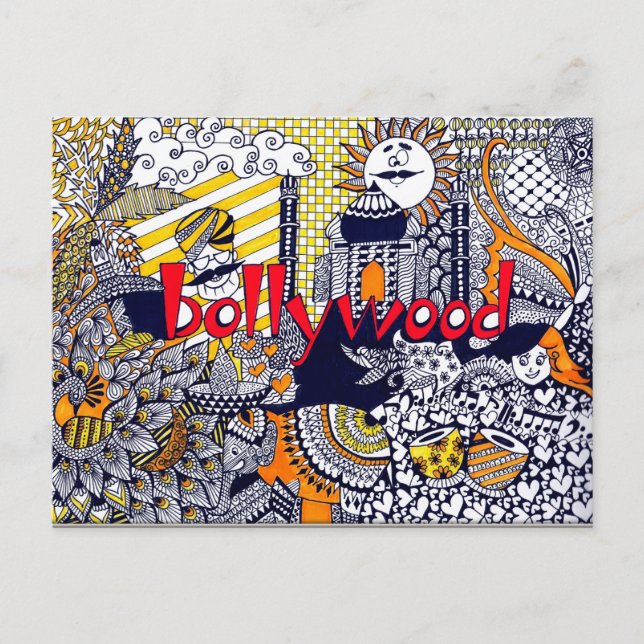Bollywood-Postkarte Postkarte (Vorderseite)