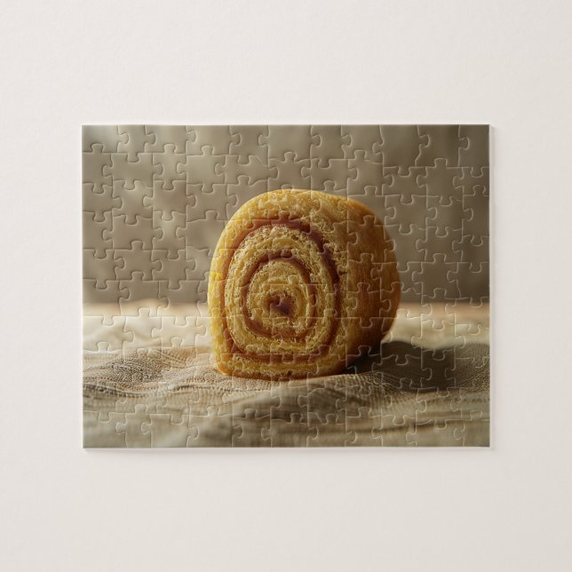 Bolo de Rolo Cake Brazil Tasty Food Photo Puzzle (Horizontal)