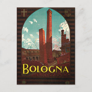 Bologna Bononia Italy Vintage Travel Postkarte