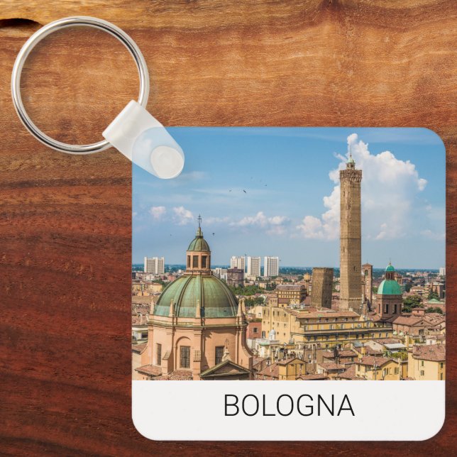 Bologna Emilia-Romagna Italien Panorama Souvenir Schlüsselanhänger (Vorderseite)