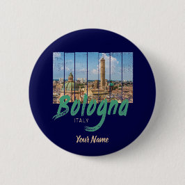 Bologna Emilia-Romagna Italien Vintages Andenken Button