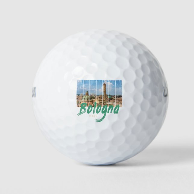 Bologna Emilia-Romagna Italien Vintages Andenken Golfball (Vorderseite)