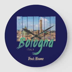 Bologna Emilia-Romagna Italien Vintages Andenken Große Wanduhr