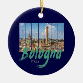 Bologna Emilia-Romagna Italien Vintages Andenken Keramik Ornament