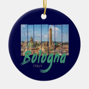 Bologna Emilia-Romagna Italien Vintages Andenken Keramik Ornament