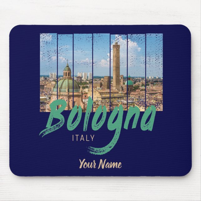 Bologna Emilia-Romagna Italien Vintages Andenken Mousepad (Vorne)