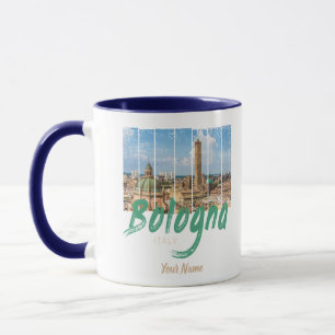 Bologna Emilia-Romagna Italien Vintages Andenken Tasse