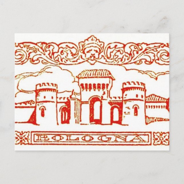 Bologna Italien Antike Vintage Kunst Holzschnitzer Postkarte (Vorderseite)