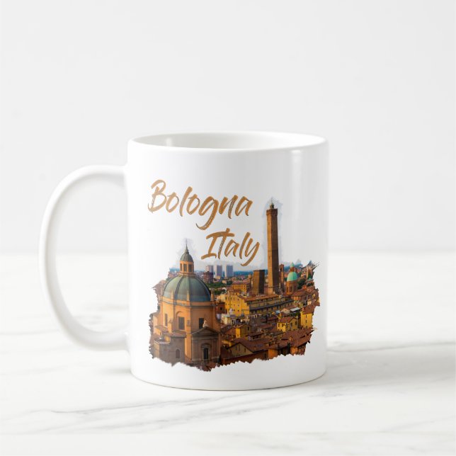 Bologna Italien: Historisches Zentrum Kaffeetasse (Links)