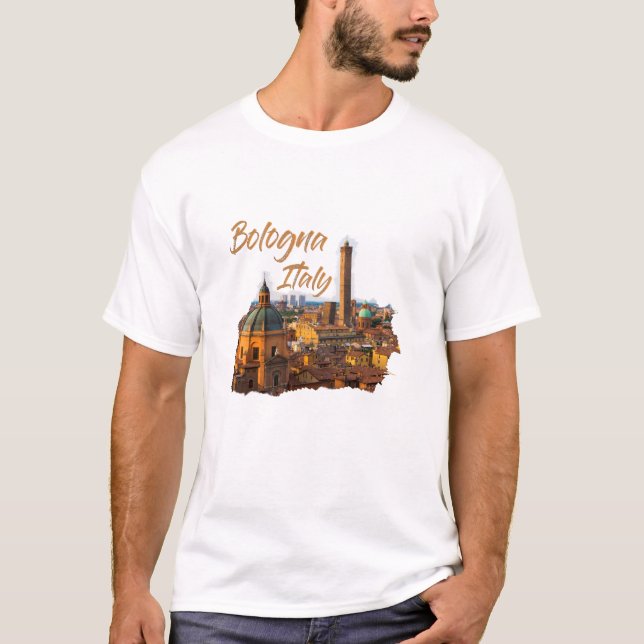 Bologna Italien: Historisches Zentrum T-Shirt (Vorderseite)