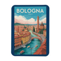 Bologna Italien Illustration Reise Kunst Vintage