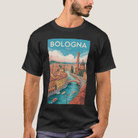 Bologna Italien Illustration Reise Kunst Vintage