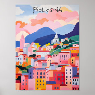 Bologna Italien Reise Stadt Malerei Ästhetik Poster
