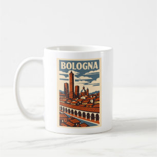 Bologna Italien Retro-Reise-Kaffeetasse Vintage-St Kaffeetasse