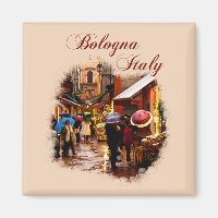 Bologna, Italien: Shopping im Regen