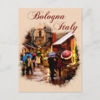Bologna, Italien: Shopping im Regen