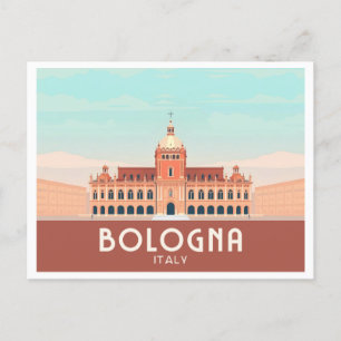 Bologna Italy Pastel Travel Postkarte