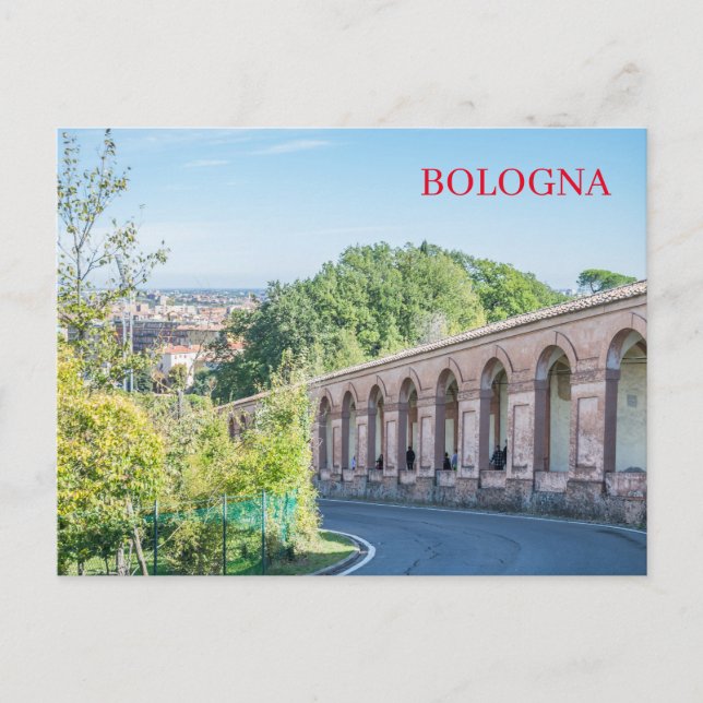 Bologna Portico di San Luca Aussicht Postkarte (Vorderseite)