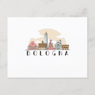 Bologna skyline postkarte