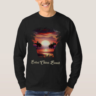 Bolsa Chica Beach Lebendiger Sonnenuntergang Hunti T-Shirt