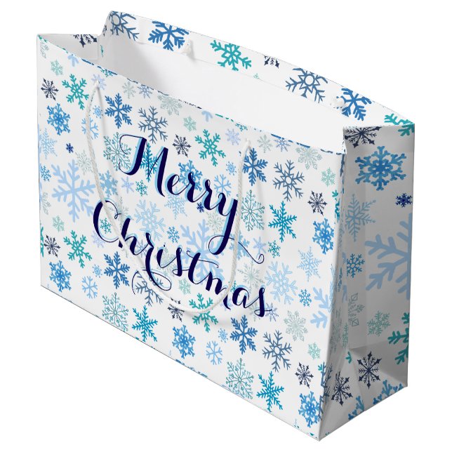 Bolsa de Regalo Copos de Nieve Große Geschenktüte (Rückseite Schrägansicht)