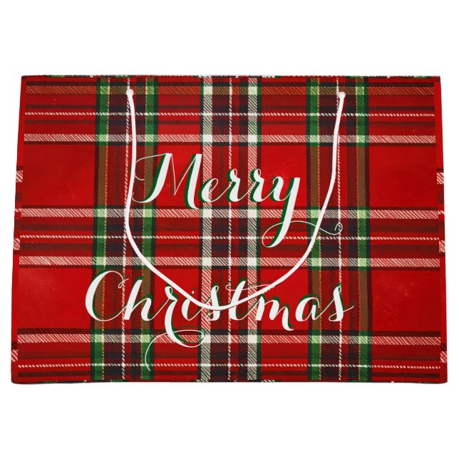 Bolsa de Regalo Estilo Tartán  Große Geschenktüte (Vorderseite)
