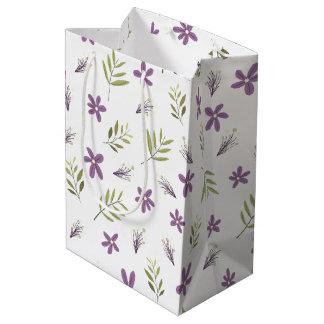 Bolsa de regalo Violetas y flores silvestres Mittlere Geschenktüte