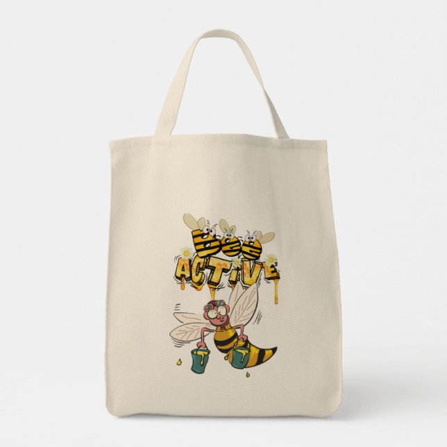 Bolsa de tela con abejas graciosa tragetasche (Rückseite)