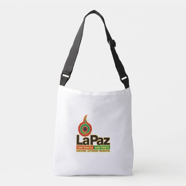 Bolsa La Paz con fuerza con ñeqe Tragetaschen Mit Langen Trägern (Vorderseite)