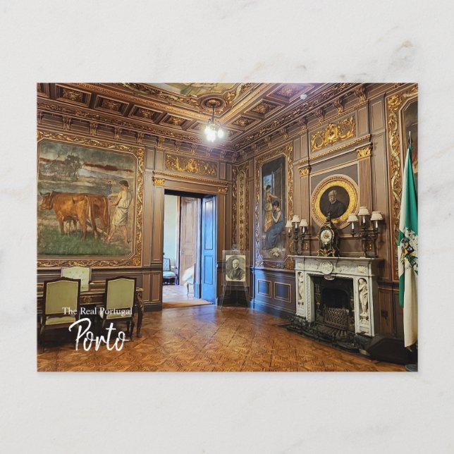 Bolsa Palace Porto Portugal Postkarte (Vorderseite)