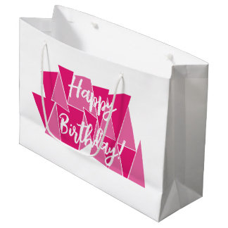Bolsa regalo cumpleaños rosa große geschenktüte