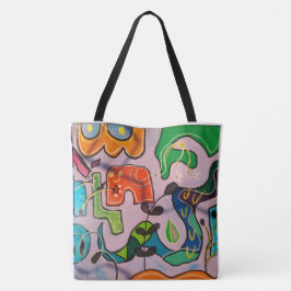 Bolsa tote, estampa em toda a área, Bolsa Tote de