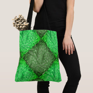 Bolsa verde falsa grama ou folhas de coqueiro