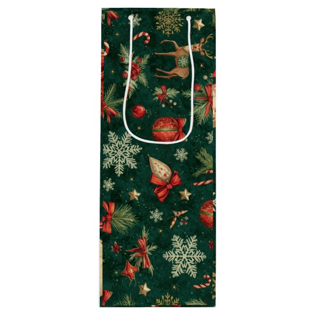Bolsas de regalos con diseño de navidad  geschenktüte für weinflaschen (Vorderseite)