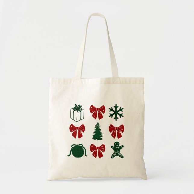 Bolso de tela navideño coquette tragetasche (Vorne)