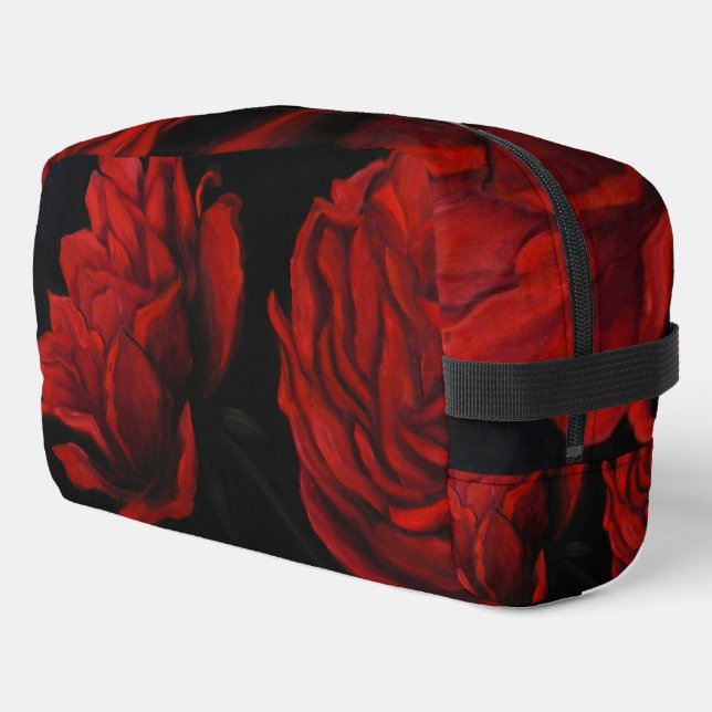 Bolso elegante para tus viajes o deporte con rosas waschbeutel (Linke Seite)