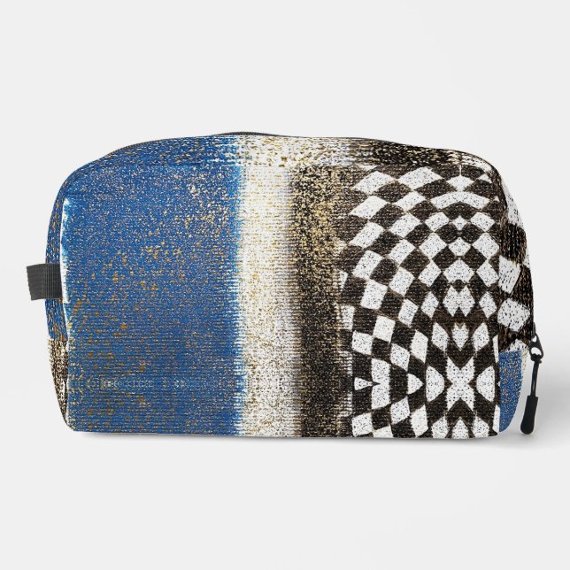 Bolso para deporte o viajes con ajedrez abstracto waschbeutel (Vorderseite)