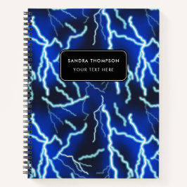 Bolt Electric Thunderstorm Night Sky Notizbuch