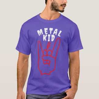 Bolt Rock Zeichen Rock Hand Metall Kid Musikliebha T-Shirt