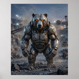 Bolted Bear Steinbruch Poster