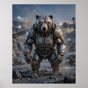 Bolted Bear Steinbruch Poster