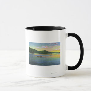 Bolton-Landungs-Ansicht von Paare Canoeing Tasse