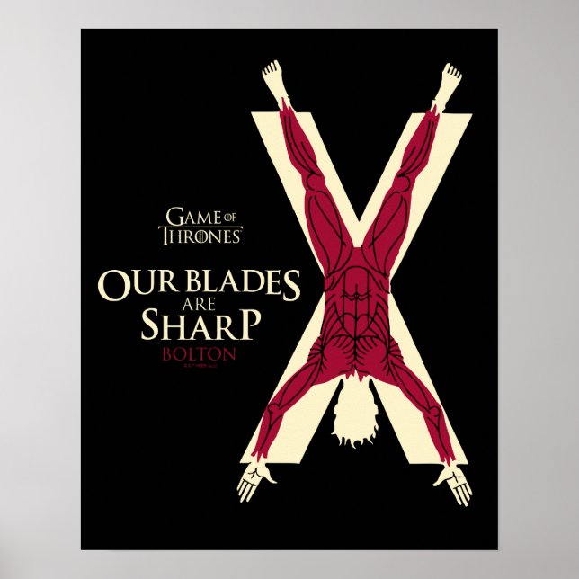 Bolton Sigil - unsere Blades sind scharf Poster (Vorne)