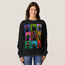 Bolzen Die Katze Weihnachten Frauen Sweatshirt