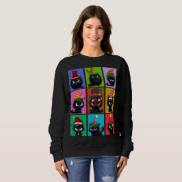 Bolzen Die Katze Weihnachten Frauen Sweatshirt