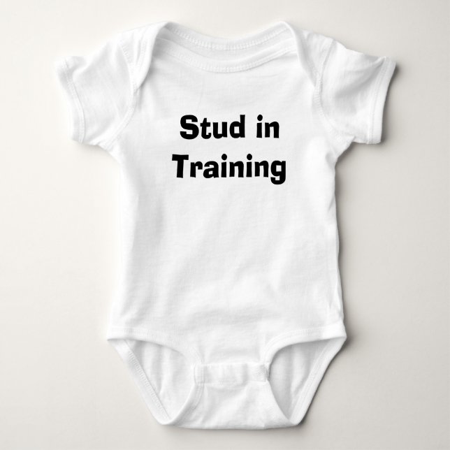 Bolzen im Training Baby Strampler (Vorderseite)