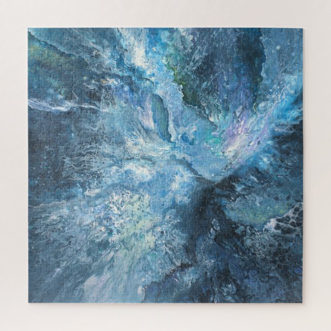 Bolzen in das blaue Puzzle von Iris Grace (Vertikal)